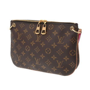 Louis Vuitton Pink Bag Yellow Brown Canvas Loretta Shoulder